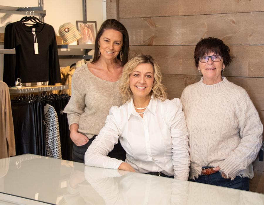 Owner Kathryn Dinney and staff help you find collections of clothing, jewellery and accessories.